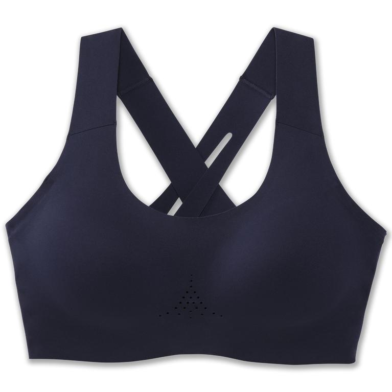 Brooks Women's DARE CROSSBACK 2.0 Sports Bras - Navy - Canada (RQUYX-2605)